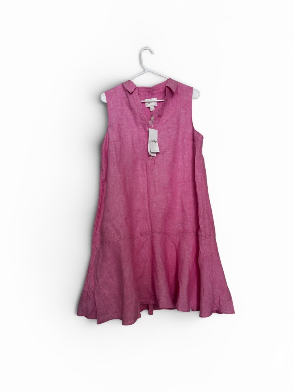 Lilly Pulitzer Pink Ellowyn Linen Dress Size M New with tags - Picture 3 of 6